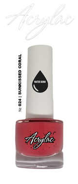 Water Based Nail Polish System | Shade #024 | SUNKISSED CORAL | Starter Set