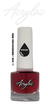 Water Based Nail Polish System | Shade #035 | MENDOCINA RED | Starter Set