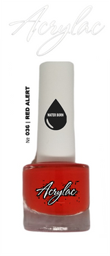 Water Based Nail Polish System | Shade #036 | RED ALERT | Starter Set