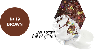 Aneway® JAM POTS™ full of glitter! | LOOSE NAIL GLITTER COLLECTION | No. 19 | HOLO BROWN
