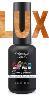 Aneway® Gem Jam™ | NEW! ONE-STEP NO-WIPE FORMULA | PROFESSIONAL UV/LED SOLID COLOR NAIL GEL | LUX DIAMONDS & PEARLS | 3-COLOR BOX SET | RED SERIES #4, #5, #6