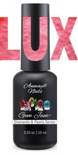 Aneway® Gem Jam™ | NEW! ONE-STEP NO-WIPE FORMULA | PROFESSIONAL UV/LED SOLID COLOR NAIL GEL | LUX DIAMONDS & PEARLS | 3-COLOR BOX SET | RED SERIES #4, #5, #6