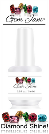 Aneway® Gem Jam™ | COLOR NAIL GEL | GEMSTONE JELLIES-2-MATCH WITH GLITTER | SQUARE FACETED FLATBACK