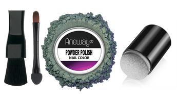 Powder Polish Nail Color Kit | DEEP BLUE GREEN GOLD | N0. 038