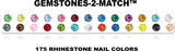 CRYSTAL ROUND FACETED FLATBACK RHINESTONES | GEMSTONES-2-MATCH™ | 175 Nail Rhinestone Colors | Color Chart #1-#12