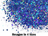 Aneway® JAM POTS™ full of glitter! | LOOSE NAIL GLITTER COLLECTION | No. 7 | HOLO ROYAL BLUE