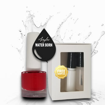Water Based Nail Polish System | Shade #032 | TUSCAN RED | Starter Set