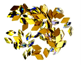 Aneway® Gem Jam™ NAIL RHINESTONES | GEMSTONES-2-MATCH™ | LARGE CRYSTAL FACETED DIAMOND FLATBACK | № 5 YELLOW AB, Rhombus 6X10mm