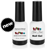 Aneway® Gem Jam™ Nail Gel | #35 DIAMOND SHINE CLEAR | PLUS SPRAY-ON NAIL GLITTER KIT | GALAXY GOLD