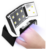 UV/LED GEL NAIL CURING LAMP | USB PORT, FOLDABLE, PORTABLE, COMPACT *RE-CHARGEABLE WITH CORD
