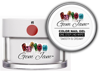 Aneway® Gem Jam™ | No-Wipe, One Step Gel Nail Color | #5 | FLAME RED | 1/2 oz. Jar + *Free Bonus(s)