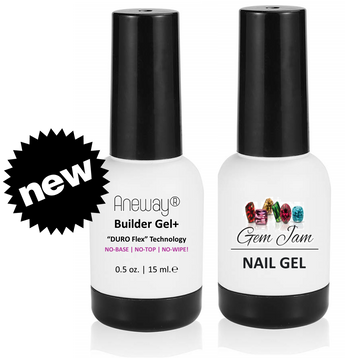 Aneway® Gem Jam™ | PROFESSIONAL BUILDER NAIL GEL IN A BOTTLE |  NEW! ONE-STEP, NO-WIPE FORMULA | COLOR: #35 | CLEAR