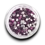 CRYSTAL ROUND FACETED FLATBACK RHINESTONES | GEMSTONES-2-MATCH™ | 175 Nail Rhinestone Colors | Color Chart #1-#12