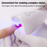 USB Rechargeable Cordless Handheld UV/LED Gel Nail Curing Lamp + Hands Free Lamp Holder | One Touch!