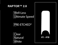 PRE-ETCHED® PRO NAIL TIPS™ | CLEAR RAPTOR™ 2.0  | WELL-LESS NAIL TIPS | 20 CT.