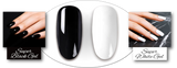 Aneway® Super Black Gel + Super White Gel | Nail Polish Duo | 1/2 Fl. Oz. | Simply The Best!