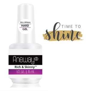 Aneway® Rich & Skinny™ HARD GEL | No Wipe! UV/LED Nail Gel Top Coat! | Non-Soak-Off