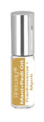 Mani + Pedi™ CUTICLE OIL  - infused with *Frankincense-Myrrh (EO) - Travel Size Glass Bottle (Roll-On) - Never Sticky or Greasy!