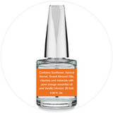 Mani + Pedi™ CUTICLE OIL  - infused with *Orange Vanilla Creme (EO) - 1/3 FL. OZ.  (Full-Size) Glass Bottle (Brush-On) - Never Sticky or Greasy!