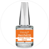 Mani + Pedi™ CUTICLE OIL  - infused with *Orange Vanilla Creme (EO) - 1/3 FL. OZ.  (Full-Size) Glass Bottle (Brush-On) - Never Sticky or Greasy!