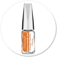 Mani + Pedi™ CUTICLE OIL  - infused with *Orange Vanilla Creme (EO) - Travel Size Glass Bottle (Brush-On) - Never Sticky or Greasy!