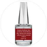 Mani + Pedi™  CUTICLE OIL - infused with *Sweet Cherry (EO) - 1/3 FL. OZ.  (Full-Size) Glass Bottle (Brush-On) - Never Sticky or Greasy!