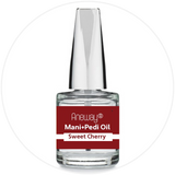 Mani + Pedi™  CUTICLE OIL - infused with *Sweet Cherry (EO) - 1/3 FL. OZ.  (Full-Size) Glass Bottle (Brush-On) - Never Sticky or Greasy!