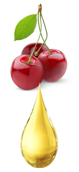 Mani + Pedi™  CUTICLE OIL - infused with *Sweet Cherry (EO) - 1/3 FL. OZ.  (Full-Size) Glass Bottle (Brush-On) - Never Sticky or Greasy!