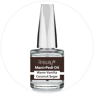 Mani + Pedi™ CUTICLE OIL  - infused with *Warm Vanilla Coconut Sugar (EO) - 1/3 FL. OZ. (Full-Size) Glass Bottle (Brush-On) - Never Sticky or Greasy!