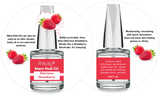 Mani + Pedi™ CUTICLE OIL - infused with *Delicious Strawberry (EO) - 1/3 FL. OZ.  (Full-Size) Glass Bottle (Brush-On) - Never Sticky or Greasy!