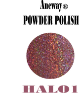 Aneway® BRUSH-ON GLITTER POWDER POLISH NAIL SYSTEM | HALO COLLECTION | 12 HOLOGRAPHIC COLORS