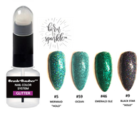 BRUSH + DAUBER™ GLITTER LACQUER (NAIL POLISH) | DUO APPLICATION ARTISAN BOTTLE + Born To Sparkle™ | ISLAND ESCAPE COLLECTION