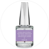 Mani + Pedi™ CUTICLE OIL  - infused with *Sweet Lavender (EO) - 1/3 FL. OZ.  (Full-Size) Glass Bottle (Brush-On) - Never Sticky or Greasy!