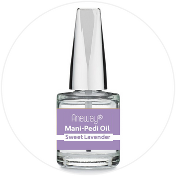 Mani + Pedi™ CUTICLE OIL  - infused with *Sweet Lavender (EO) - 1/3 FL. OZ.  (Full-Size) Glass Bottle (Brush-On) - Never Sticky or Greasy!