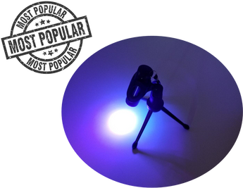 FLASH CURE™ MINI HAND HELD UV/LED GEL NAIL & HOBBY CURING LAMP + HANDS FREE™ ADJUSTABLE DESK TOP LAMP HOLDER