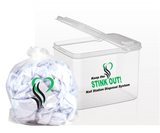 Keep The Stink Out! Nail Station Disposal System | Table Top Receptacle, Liner's, Disposable Brush Wipes