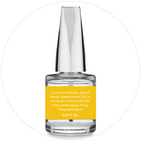 Mani + Pedi™ CUTICLE OIL  - infused with *Ylang-Ylang (EO) - 1/3 FL. OZ.  (Full-Size) Glass Bottle (Brush-On) - Never Sticky or Greasy!