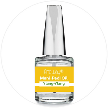 Mani + Pedi™ CUTICLE OIL  - infused with *Ylang-Ylang (EO) - 1/3 FL. OZ.  (Full-Size) Glass Bottle (Brush-On) - Never Sticky or Greasy!
