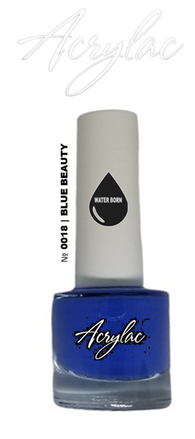 Water Based Nail Polish Shade #018 | BLUE BEAUTY | Acrylac® Water Born™ | Hybrid Acrylic + Gel Nail System | Starter Set