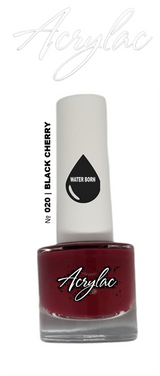 Water Based Nail Polish System | Shade #020 | BLACK CHERRY | Starter Set