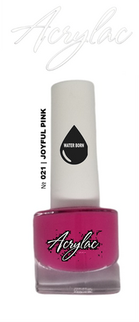 Water Based Nail Polish Shade #21 | JOYFUL PINK | Acrylac® Water Born™ | Hybrid Acrylic + Gel Nail System | Starter Set