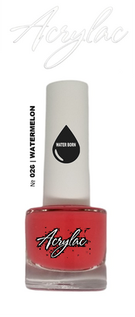 Water Based Nail Polish Shade #026 | WATERMELON | Acrylac® Water Born™ | Hybrid Acrylic + Gel Nail System | Starter Set