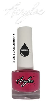 Water Based Nail Polish Shade #027 | DAZZLE BERRY | Acrylac® Water Born™ | Hybrid Acrylic + Gel Nail System | Starter Set
