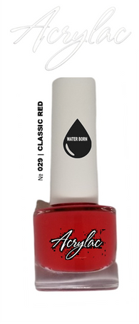 Water Based Nail Polish Shade #029 | CLASSIC RED | Acrylac® Water Born™ | Hybrid Acrylic + Gel Nail System | Starter Set