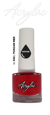 Water Based Nail Polish System | Shade #032 | TUSCAN RED | Starter Set