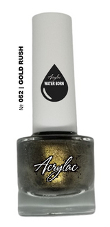 Water Based Nail Polish | Shade #052 | GOLD RUSH/BLACK GOLD | Acrylac® Water Born™ Nail Color System | Starter Set
