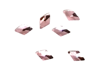 Aneway® Gem Jam™ NAIL RHINESTONES | GEMSTONES-2-MATCH™ | LARGE CRYSTAL FACETED DIAMOND FLATBACK | № 15 PINK - Rhombus 6X10mm