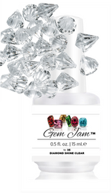 Aneway® Gem Jam™ No-Wipe Gel Nail Polish | ONE STEP UV/LED GEL NAIL COLOR | #35 | DIAMOND SHINE CLEAR | 1/2 OZ. BOTTLE