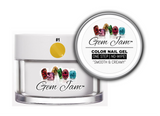 Aneway® Gem Jam™ | No-Wipe, One Step, UV/LED Gel Nail Color | #1 | HELLO YELLOW | 1/2 oz. JAR + *Free Bonus(s)