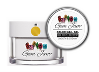 Aneway® Gem Jam™ | No-Wipe, One Step 3-IN-1 Gel Nail Color | #1 | HELLO YELLOW | 1/2 oz. Jar + *Free Bonus(s)